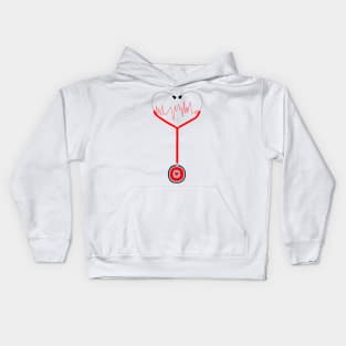 Heartbeat Stethoscope Kids Hoodie